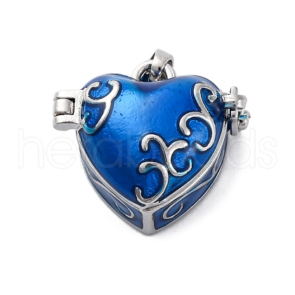 Brass Enamel Locket Pendants KK-F894-15P-02-1