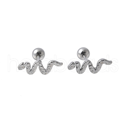 304 Stainless Steel Stud Earrings for Women EJEW-E603-02P-1