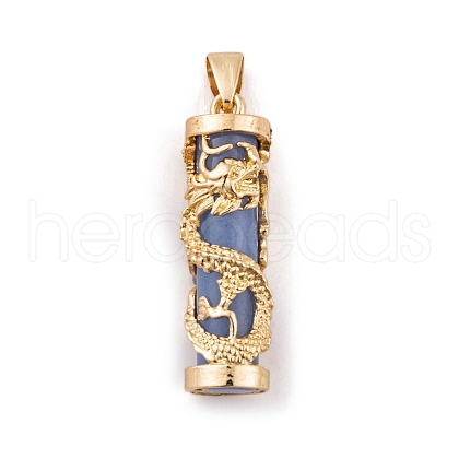 Synthetic Luminous Stone Column Pendants FIND-C058-01G-02-1