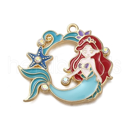 Alloy Enamel Pendants X-ENAM-S021-01G-B-1