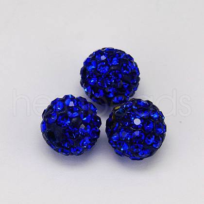 Polymer Clay Rhinestone Beads RB-H258-HD8mm-206-1