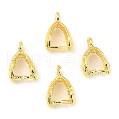 Rack Plating Brass Ice Pick Pinch Bails KK-Z030-05D-G-1