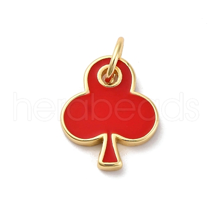 Brass Enamel Charms KK-Q098-25G-B01-1