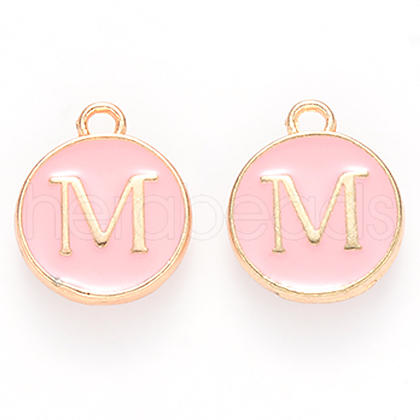 Golden Plated Alloy Enamel Charms ENAM-S118-07M-1