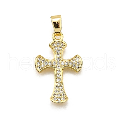 Brass Micro Pave Cubic Zirconia Pendants KK-Z100-38G-05-1