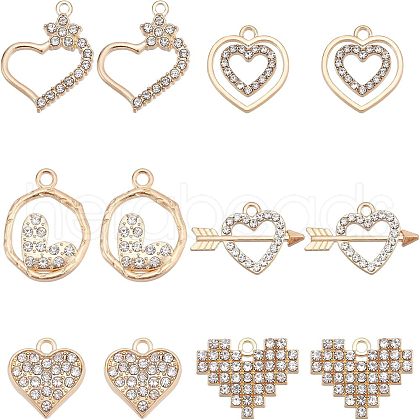 SUPERFINDINGS 48Pcs 6 Style Alloy Pendants FIND-FH0004-12-1