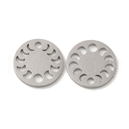Tarnish Resistant 304 Stainless Steel Connector Charms STAS-J042-17P-1