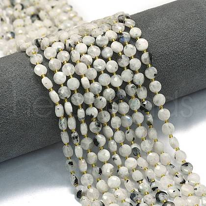 Natural Rainbow Moonstone Beads Strands G-K389-B78-01-1