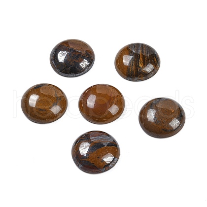 Natural Tiger Iron Cabochons G-T020-18mm-31-1
