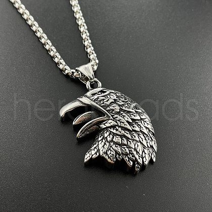 Cool Eagle Stainless Steel Pendant Necklace CE4495-1