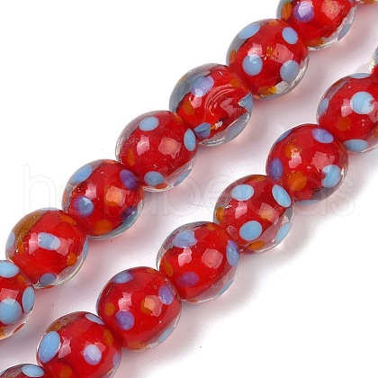 Handmade Lamword Beads Strands LAMP-P069-01A-04-1