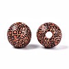 Printed Schima Wood Beads WOOD-N017-01C-2