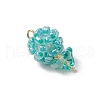 Glass Seed Beaded Pendants PALLOY-MZ00593-06-3