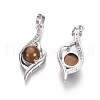 Natural Tiger Eye Pendants G-L512-G08-2