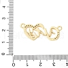 Brass Micro Pave Clear Cubic Zirconia Links KK-D357-03H-G-3