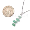 10Pcs 10 Styles Mixed Stone Chip Beaded Pendant 304 Stainless Steel Cable Chain Necklaces NJEW-JN05263-3