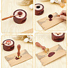 Brass Wax Seal Stamps with Rosewood Handle AJEW-WH0412-0060-3