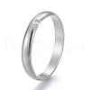 Adjustable 201 Stainless Steel Plain Band Rings STAS-P249-25B-S-1