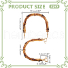 Arch Plastic Imitation Bamboo Shank Bag Handles DIY-WH0430-532-2