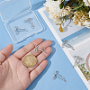 BENECREAT 6Pcs Brass with Rhinestone Pendants KK-BC0014-26P-3