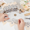 Olycraft 7.5 Yards Polyester Flower Lace Trim OCOR-OC0001-53B-3