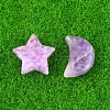 Natural Lepidolite/Purple Mica Stone Healing Moon & Star Ornaments X1-PW-WG13036-06-1