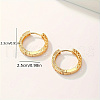 Brass Clear Cubic Zirconia Hoop Earrings BG2697-4