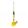 Easter Theme Plastic Rooster Pendant Decorations HJEW-TAC0013-14C-1