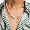 Glass Pearl Round Beaded Necklaces FS-WG7E341-01-3
