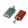 Natural Mixed Gemstone Faceted Pendants G-U031-04P-2