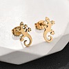 Gecko 201 Stainless Steel Pendant Necklaces & Stud Earrings Sets for Women SJEW-Q025-07G-3