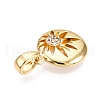 Brass Micro Pave Cubic Zirconia Pendants KK-T070-38G-2