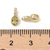 Brass Micro Pave Cubic Zirconia Charms KK-Q039-04A-G-3