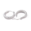 304 Stainless Steel Chunky Hoop Earrings for Women EJEW-G293-19P-2