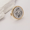 Zinc Alloy Pearl Geometric Statement Finger Rings for Women MH8258-3-1