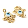 Brass Cubic Zirconia Pendants KK-K338-01G-04-3