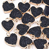 Electroplate Druzy Resin Pendants RESI-S366-01-M-2