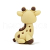 Deer Food Grade Silicone Focal Beads SIL-A011-04-3
