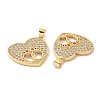 Brass Micro Pave Cubic Zirconia Pendants ZIRC-I063-26G-3