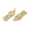 Brass Micro Pave Cubic Zirconia Pendants KK-E068-VB089-3