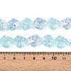 Transparency Electroplate Glass Beads Strands GLAA-T023-41A-06-4