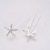 Wedding Bridal Alloy Hair Forks X-OHAR-WH0007-01B-2