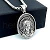 Stainless Steel Virgin Mary Pendant Necklaces for Men RA1635-3
