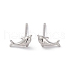 S925 Sterling Silver Dolphin Stud Earrings EJEW-R015-01P-4