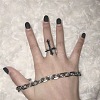 Cross Alloy Enamel Open Cuff Rings for Men FS-WGB4F7F-01-3