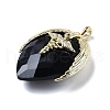 Natural Obsidian Pendants G-U019-01G-07-2