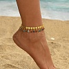 Fashionable Brass Colorful Evil Eye Tassel Anklets for Women NW2668-5