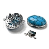 Synthetic Turquoise Box Clasp G-C104-02E-P-2