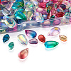 200Pcs 2 Style Transparent Glass Charms GLAA-TA0001-12-3