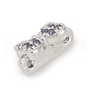 Brass Micro Pave Cubic Zirconia Slide Charms KK-G526-01P-2